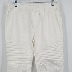 Umgee+ Just For Kicks Moto Jeggings White 2XL